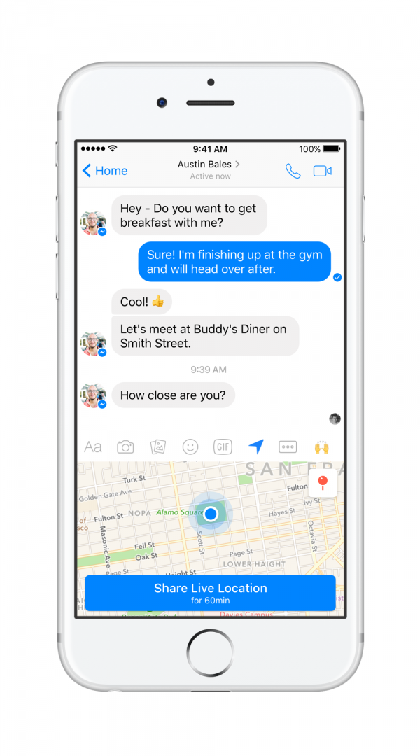 Messenger Live Location