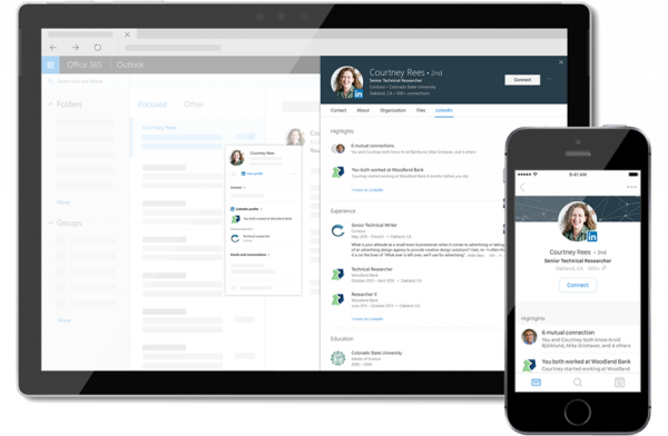 LinkedIn Office 365 Profile
