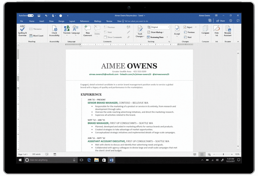Resume Assistant Microsoft