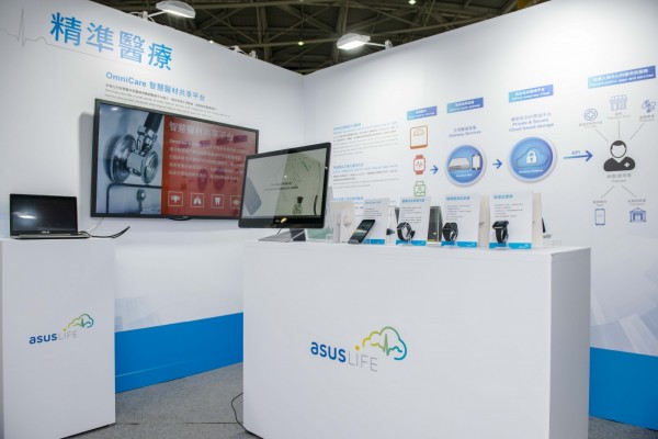 華碩健康OmniCare整合多樣醫材,包含心率、血壓、血氧、血糖、超音波影像、心電圖與中醫診斷等,醫