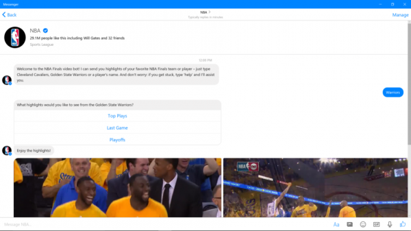 NBA Messenger Bot