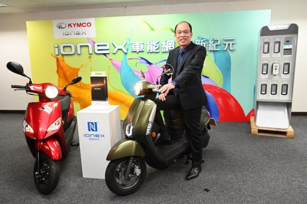 光陽集團KYMCO總經理王定義表示,要將Ionex車能網推向另一層次「AI級Ionex車能網」.JP