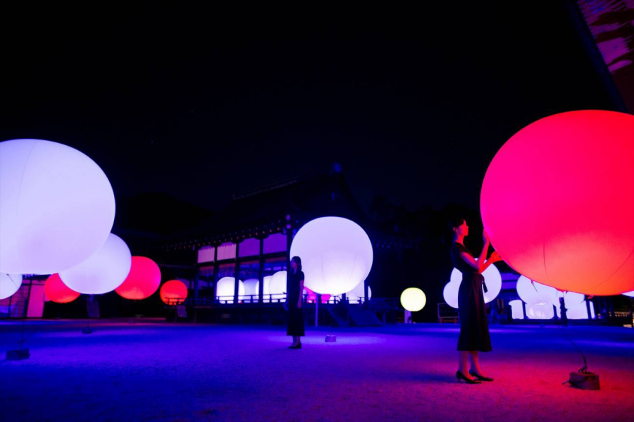 teamLab 下鴨神社 2019 浮游空中,相互呼應的球體 - 下鴨神社 b1.png