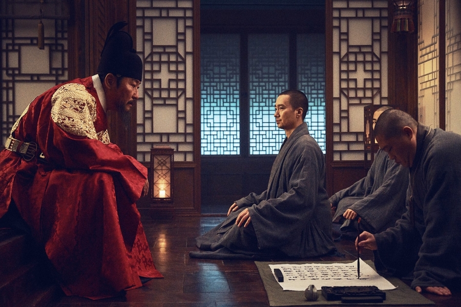 004【王的文字】劇照_宋康昊(左)與朴海日(中)精彩對戲