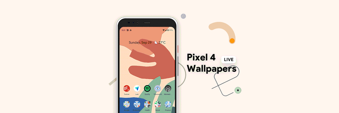 Google Pixel 4設計9款風格動態桌布，近看會開花、還能DIY塗鴉