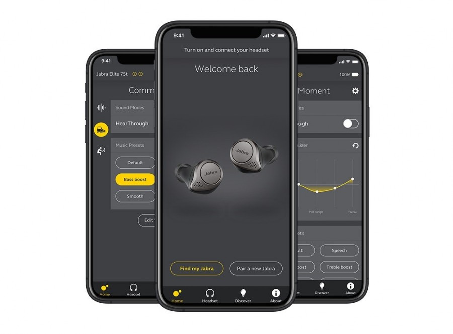 透過Jabra Sound+,可自訂音樂等化器、環境音,還可協尋耳機。