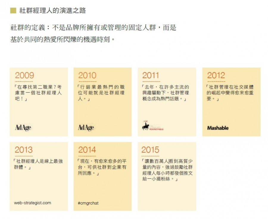 8. 社群經理人的演進之路。