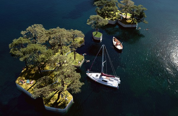 真實生活裡的無人島 丹麥新型態公園 漂浮港邊的木質小島開放自由探索 Shoppingdesign