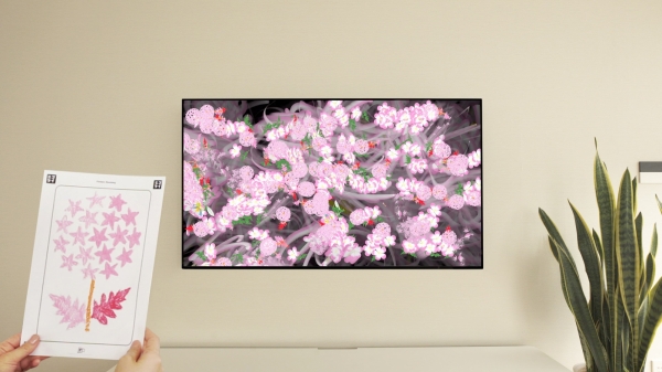 圖2《Flowers Bombing Home》於電視放映(圖片提供teamLab).jpg