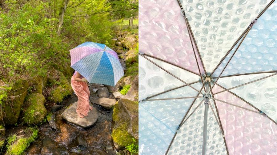日本 氣泡紙雨傘 的療癒逗趣設計 滿布氣泡的傘面讓人忍不住想捏 Shoppingdesign