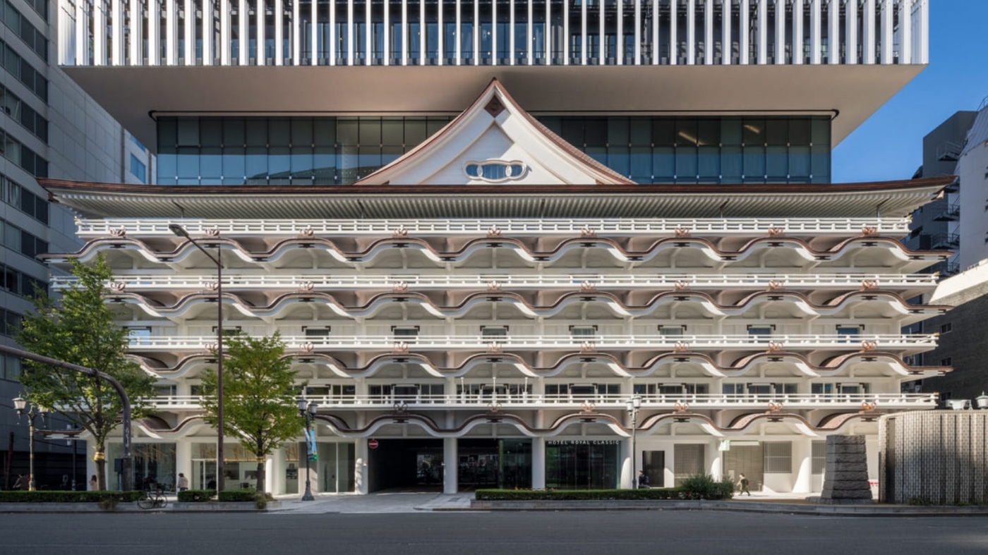 大阪新地標 隈研吾新作 大阪皇家經典飯店 建築亮點 唐破風屋頂 如雲霧的鋁製翅片 Shoppingdesign