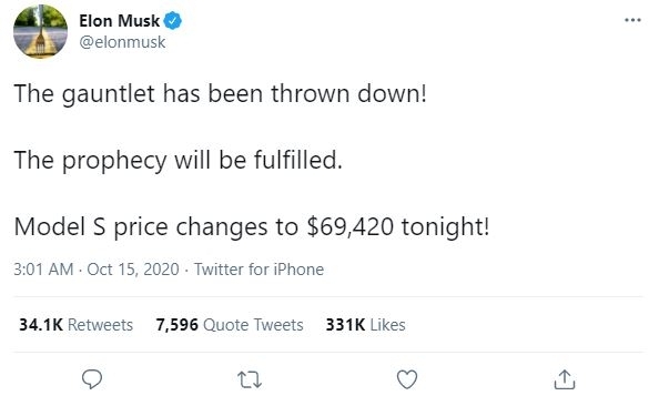 elon musk The gauntlet has been thrown down