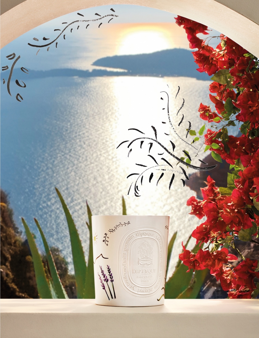 以地中海之夏為靈感 Diptyque 新品ilio 限量暖陽淡香水 藝術家操刀瓶身圖案 純真筆觸詮釋自然之美 Shoppingdesign
