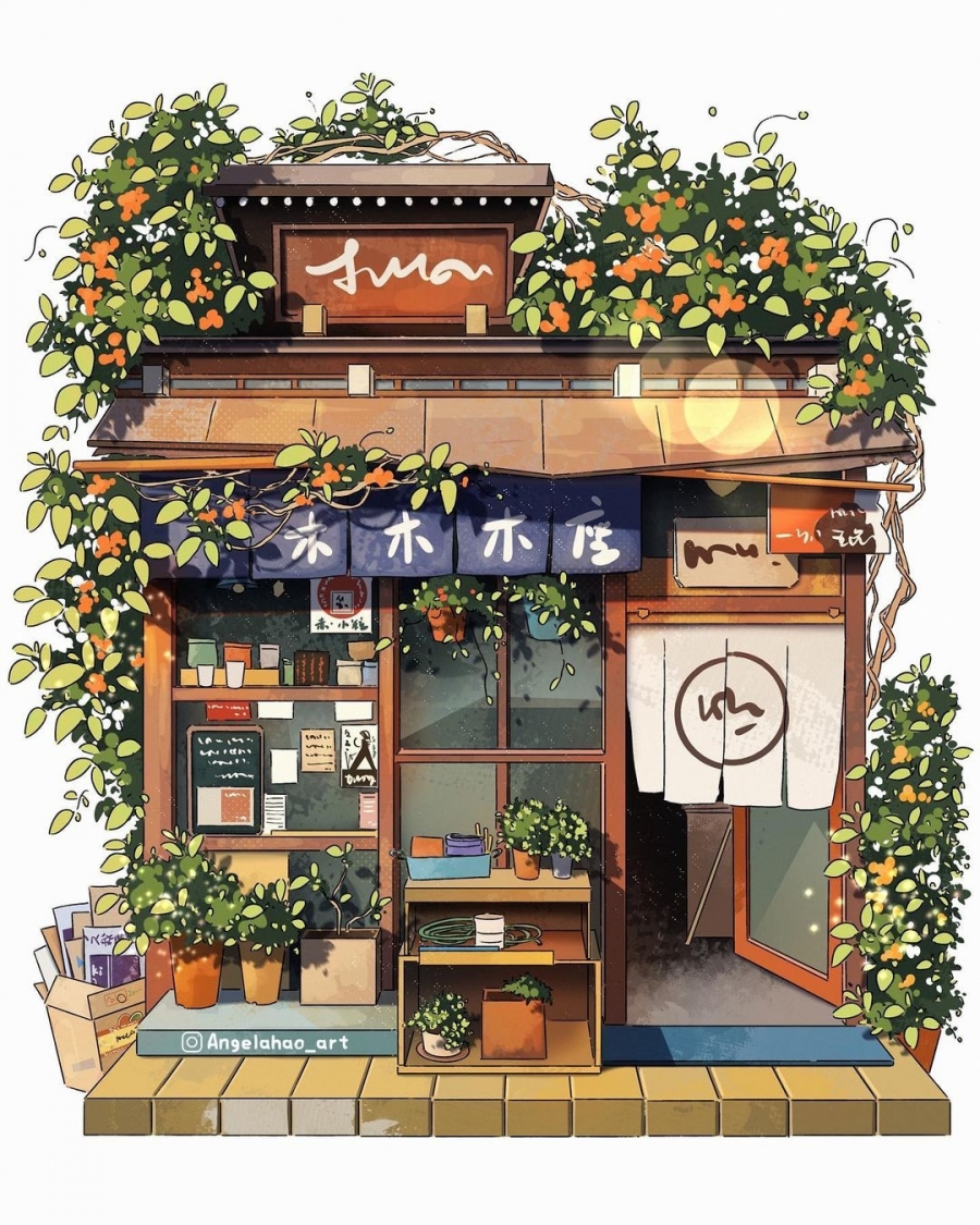 畫下日本小店的魅力！美國藝術家利用Google 街景，完成上百幅日本店鋪 