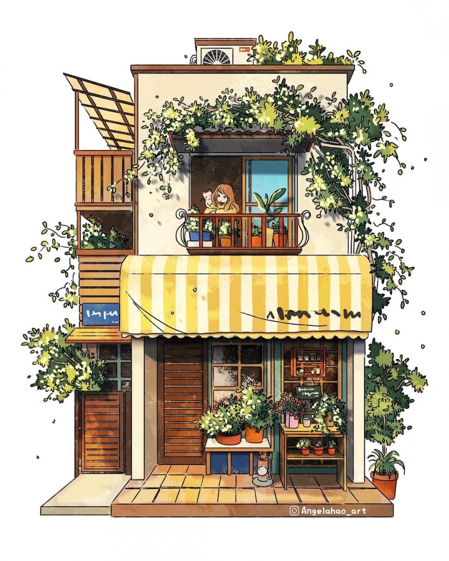 畫下日本小店的魅力！美國藝術家利用Google 街景，完成上百幅日本店鋪 