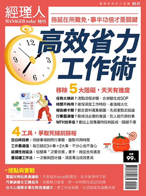 7 個習慣讓你六點準時下班,而且毫無罪惡感!|經理人