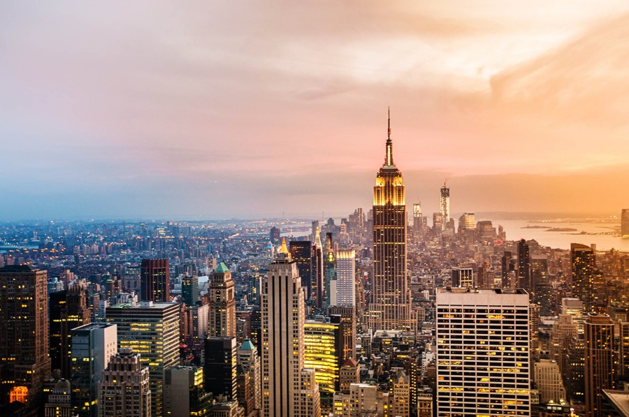 New York Skyline us,紐約天際線shutterstock
